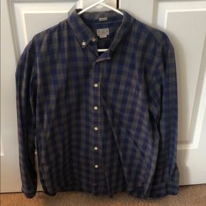 Blue and grey J Crew slim fit button down